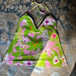 Green and Pink Bikini Set for Swim